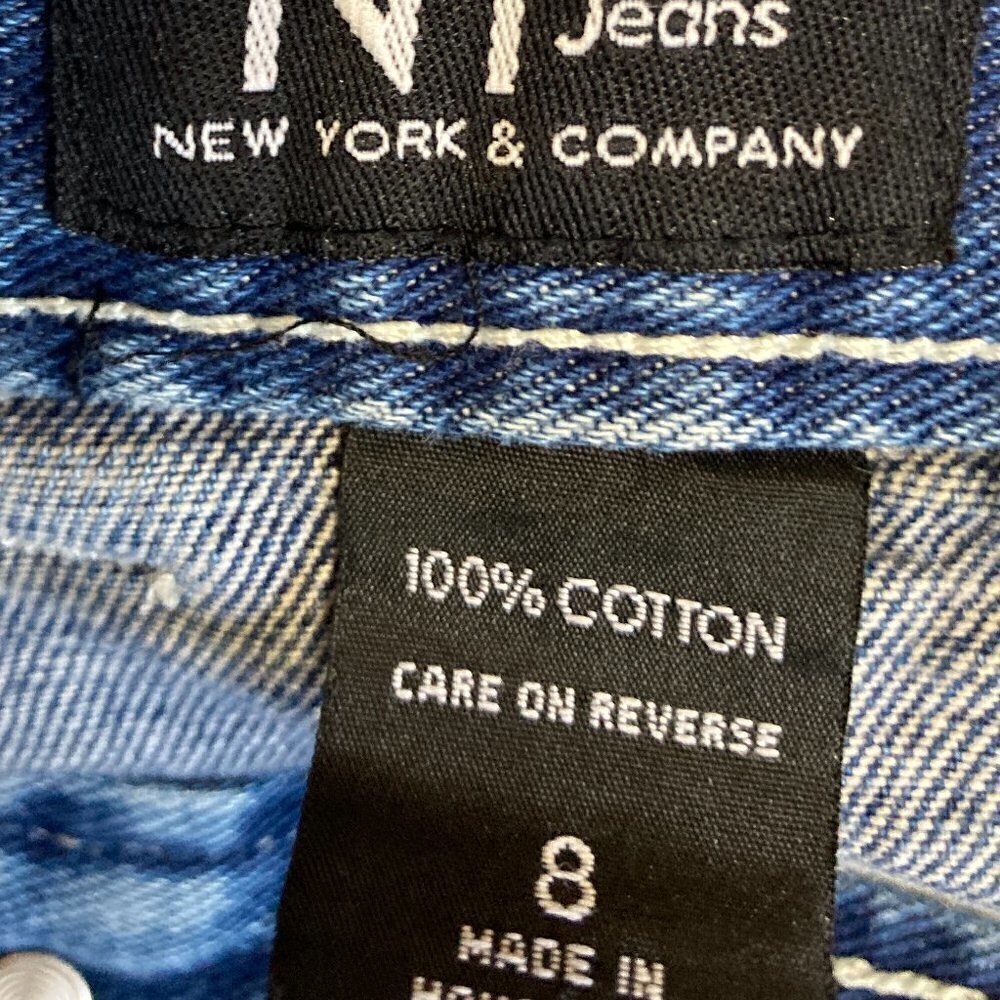 New York & Company SZ 8 Blue Jean Denim Skirt Classic Vintage - Picture 8 of 8